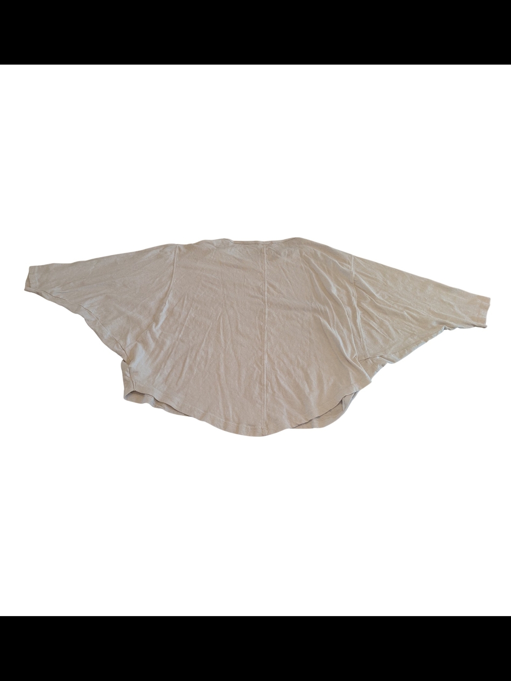 EUC Studio CLIP Japan Womens Large Cream Dolman 3/4 Sleeve Crop Top
